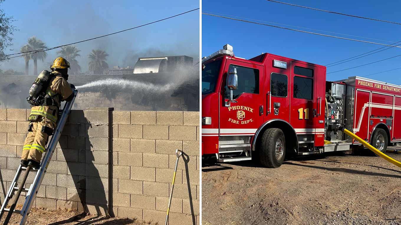 The Phoenix Fire Department battled a house fire in the Garfield Historic Neighborhood on Friday, N...