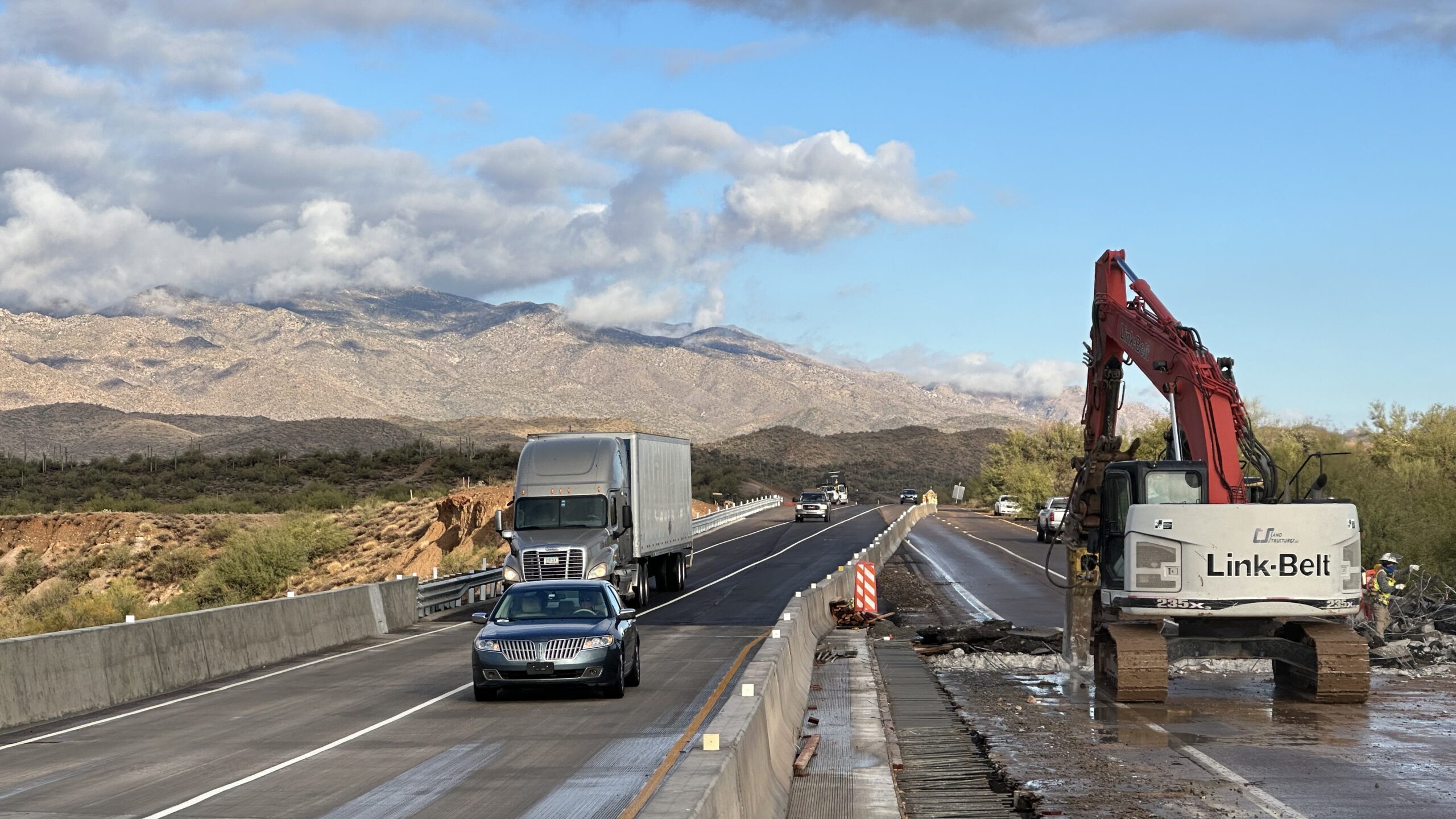 Progress on the Moores Gulch bridge north of Phoenix is a milestone in the Interstate 17 Improvemen...