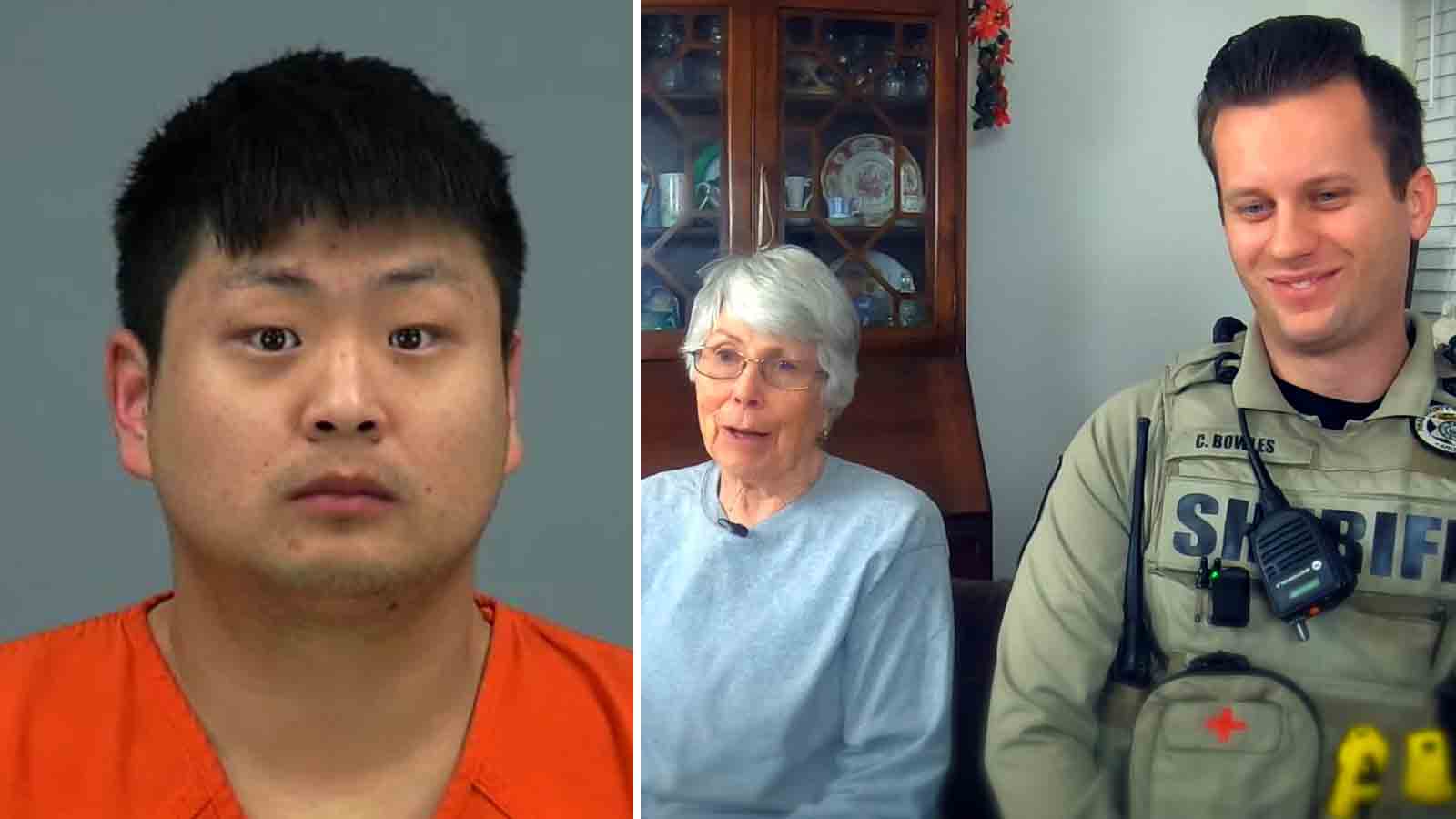 Side by side of Chinese man who scammed elderly...