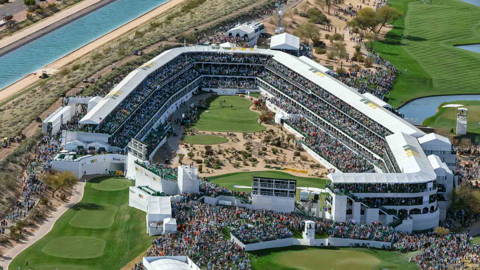 Aerial view of WM Phoenix Open, otherwise known as "The People's Open."...