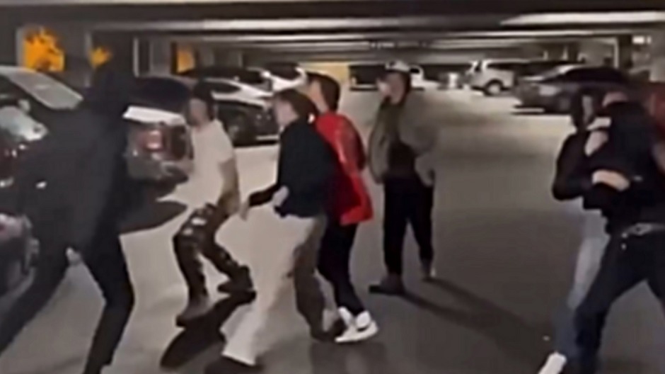 Police are looking to identify suspects in an assault at a parking garage near Gilbert Road and Vau...