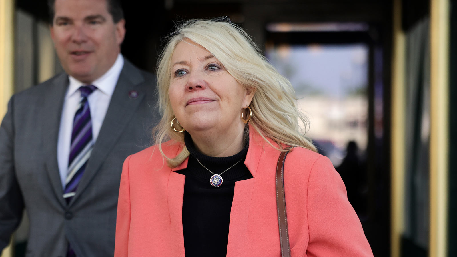 Rep. Debbie Lesko (R-AZ) leaves a House Republican conference meeting on Capitol Hill on April 27, ...
