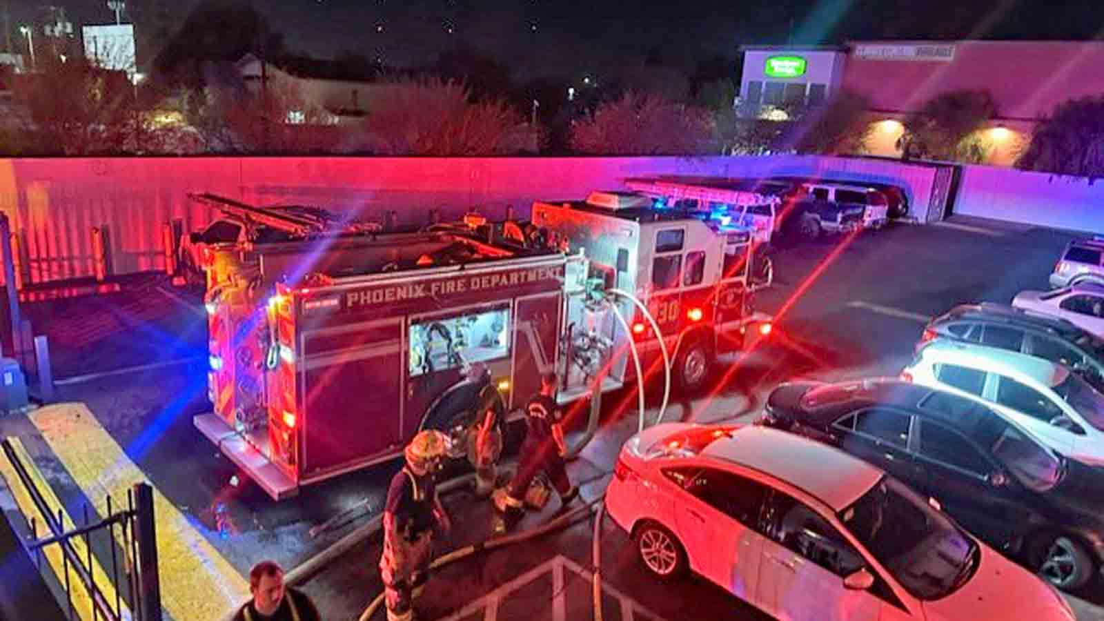 Ten cats were rescued from an overnight apartment blaze in Phoenix. (Phoenix Fire Department Photo)...