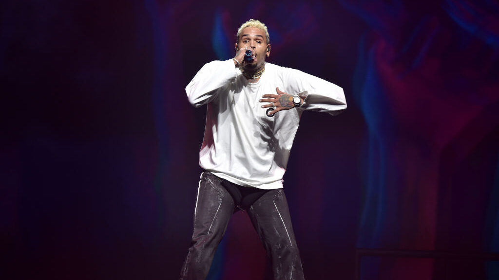 Chris Brown performs as part of his "Under The Influence" Europe Tour at The 3Arena Dublin on Febru...