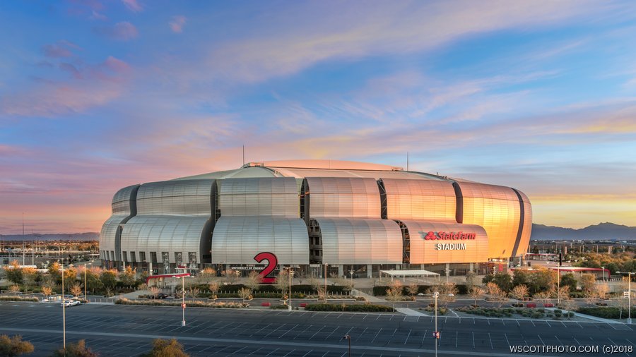 State Farm Stadium in Glendale, across the street from the proposed parking garage. (W Scott Mitche...