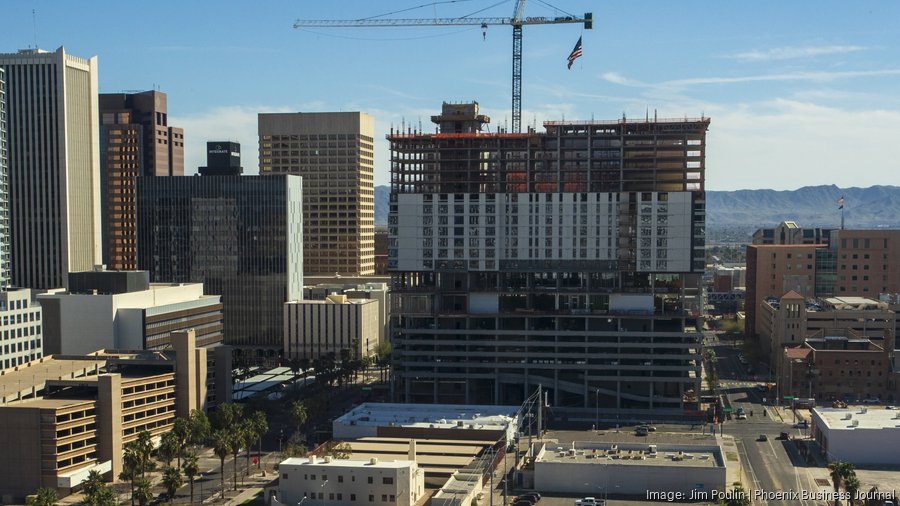 Construction of the second phase of X Phoenix halted last fall. (Jim Poulin/Phoenix Business Journa...