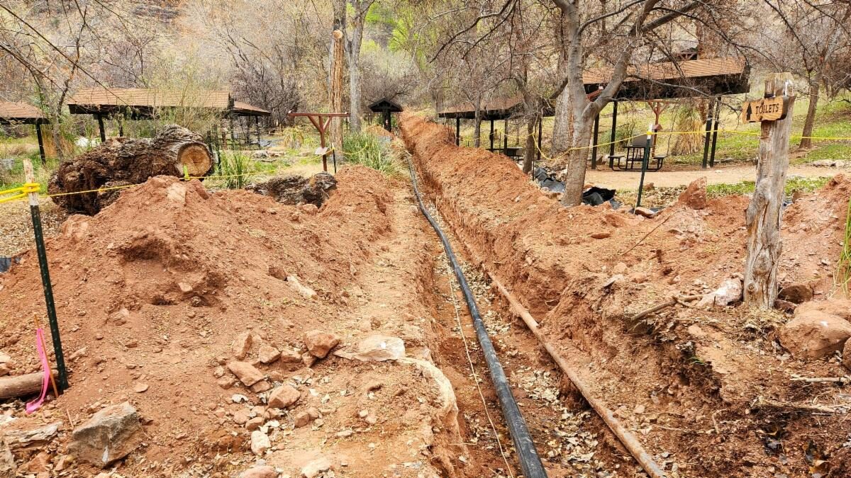 Grand Canyon new water distribution line...