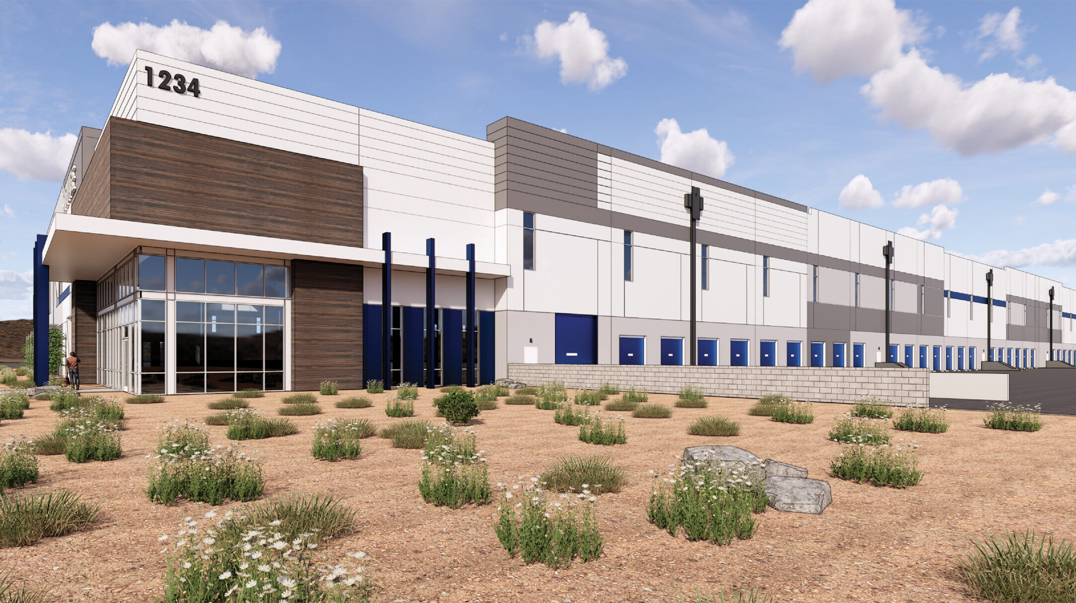 Construction just began at Camelback 303 Logistics Center, slated for a Q4 2024 opening. (SLC rende...