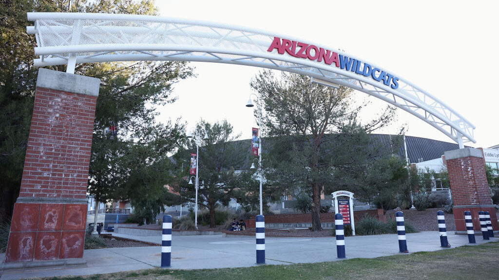 General view outside of McKale Center at the University of Arizona. (Photo by Christian Petersen/Ge...