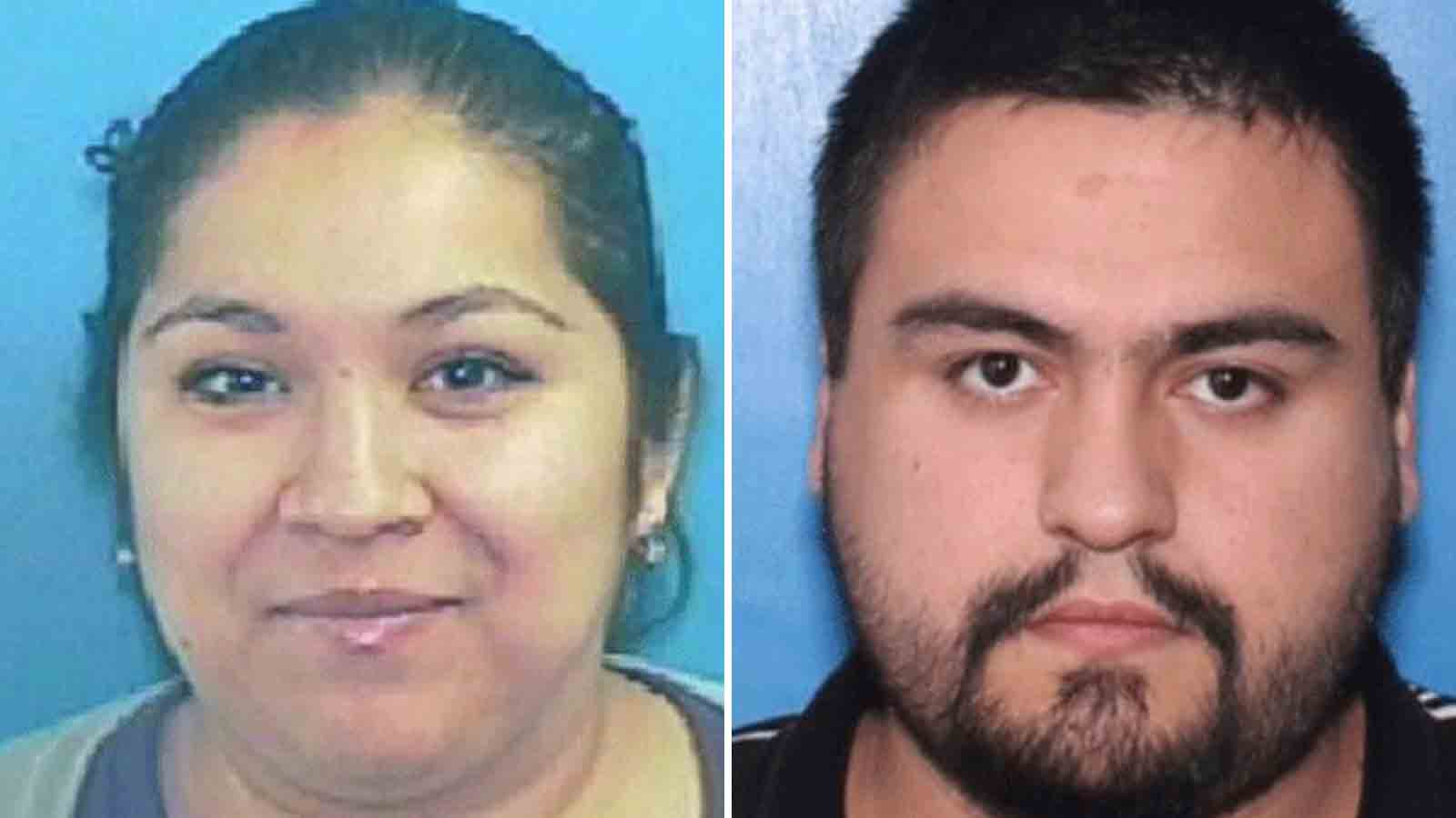 side by side of kidnapping suspects who fled to Mexico
