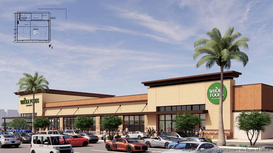 A conceptual rendering of a Whole Foods Market that was included in a development packet for the pr...