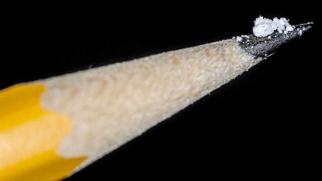 A fatal amount of fentanyl on the tip of a pencil....