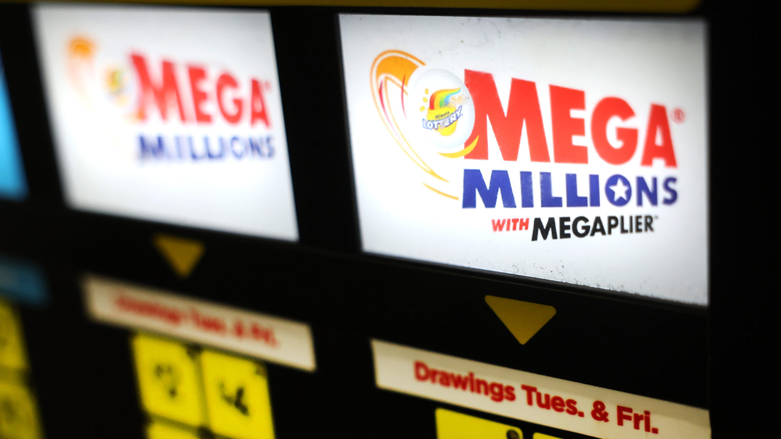 A lottery ticket vending machine offers Mega Millions tickets for sale. An Arizona Mega Millions ti...