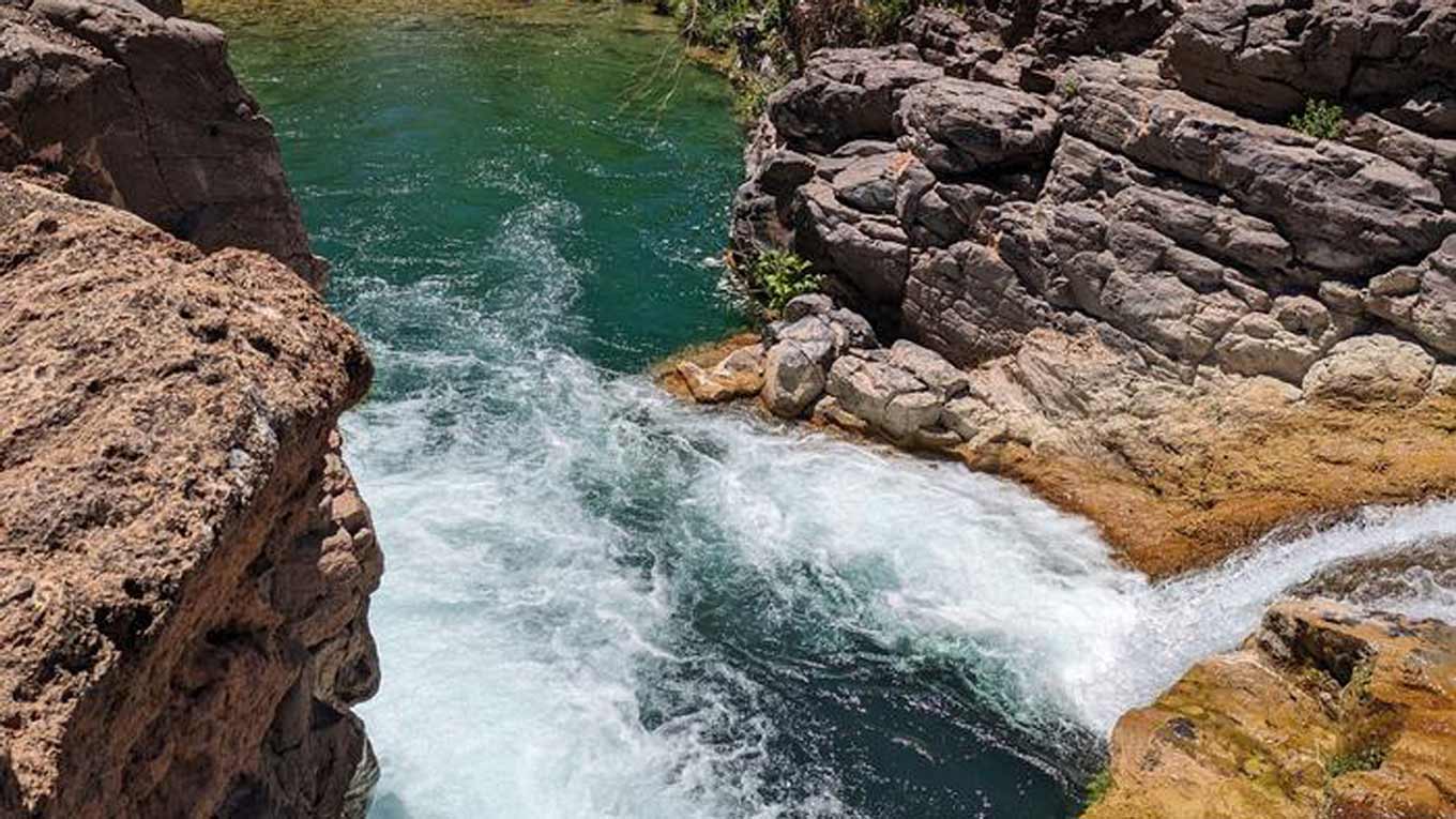 File photo of Fossil Creek. Two men drowned in Arizona's Fossil Creek on Wednesday, May 8, 2024....