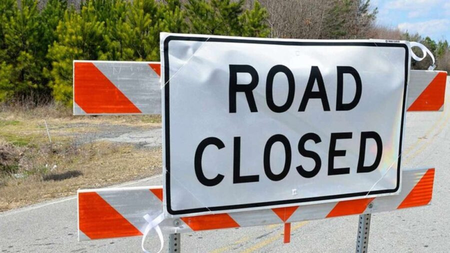 A stock photo shows a road closed sign blocking a highway. Southbound State Route 87 was closed nea...