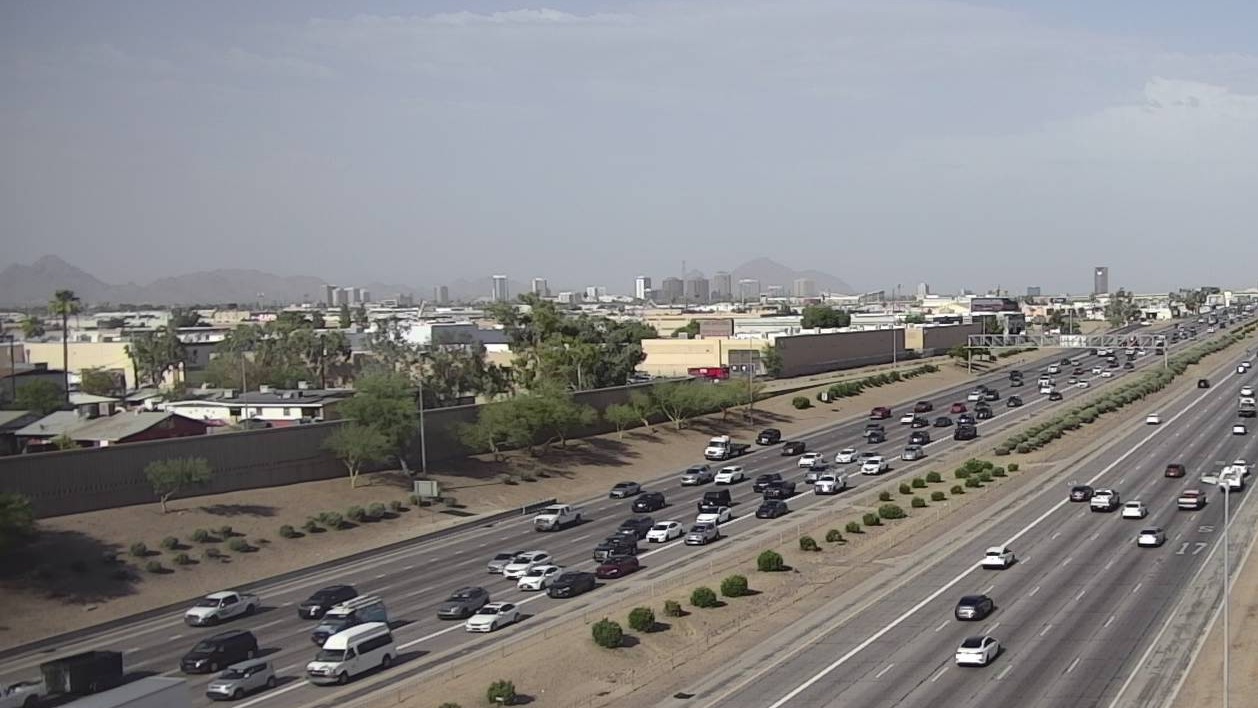 It was a hazy Thursday in Phoenix. (ADOT traffic camera photo)...