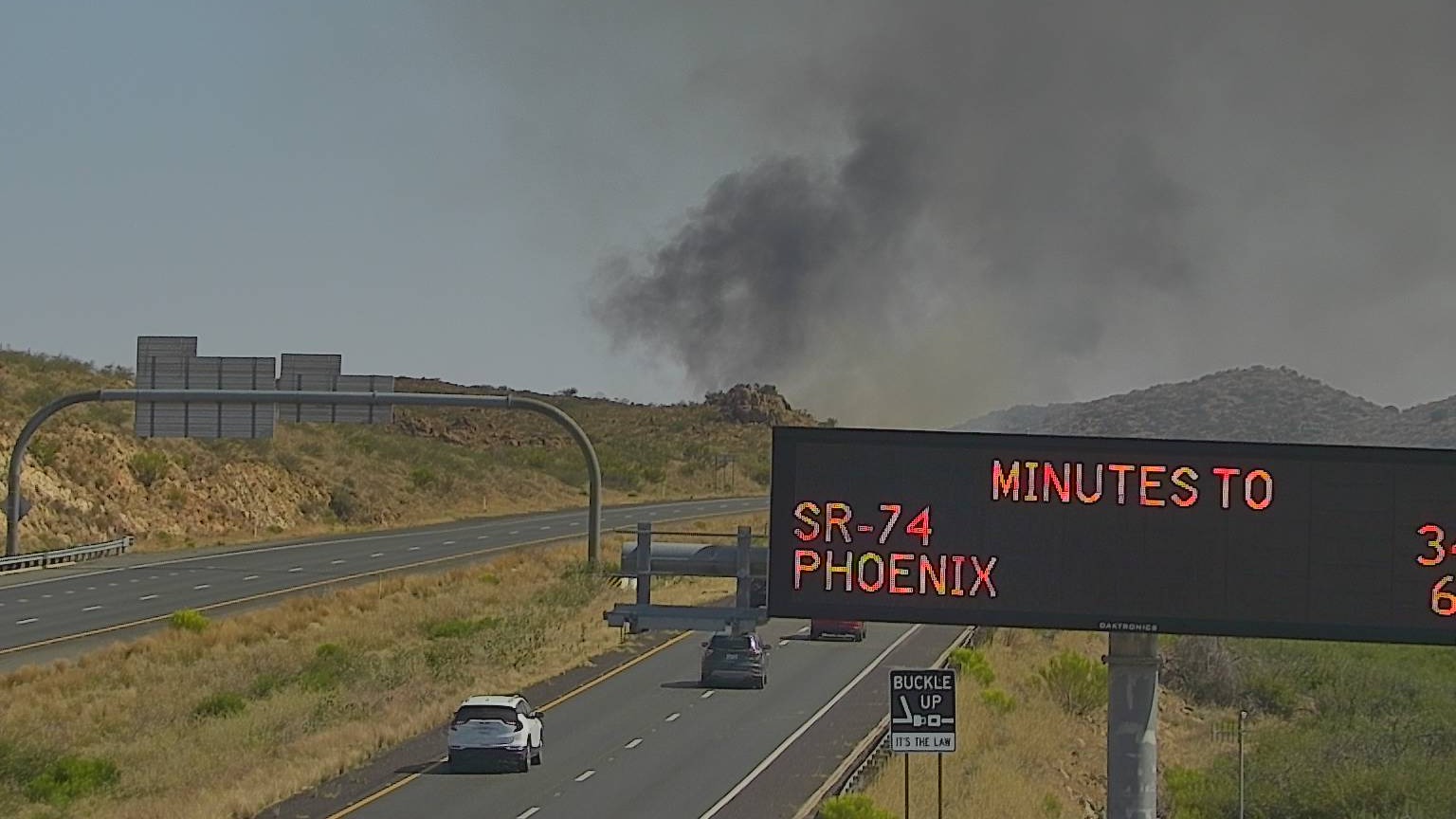Northbound Interstate 17 was closed north of Phoenix due to a vehicle fire on June 14, 2024. (ADOT ...