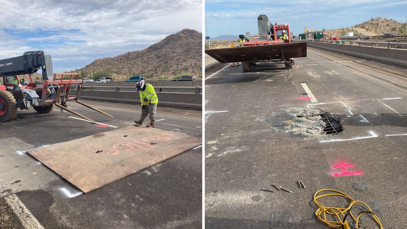 Gila River Bridge issues caused temporary shutdown of EB I-10...