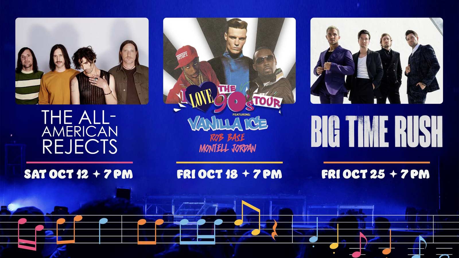 A 2024 Arizona State Fair graphic shows acts booked for the Coliseum Concert Series: The All-Americ...