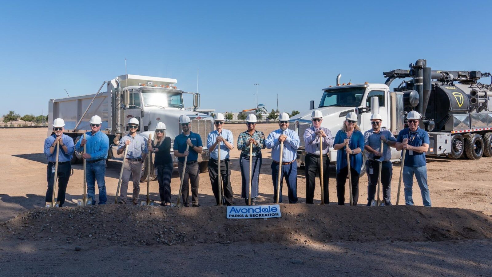 City of Avondale officials celebrate ground breaking of Civic Center Park...