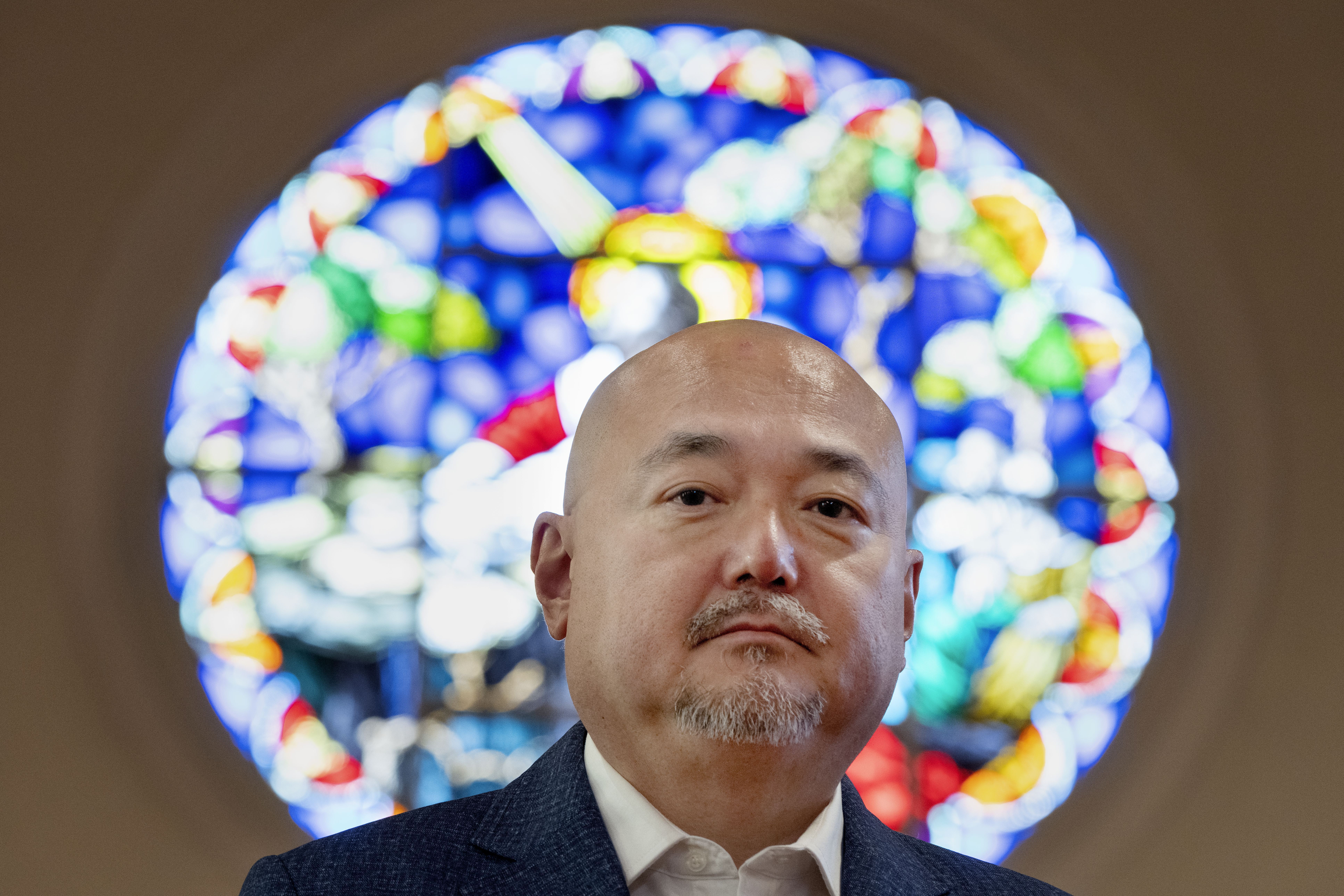 Dr. Soong-Chan Rah poses at the Korean Church of Boston, Saturday, Sept. 7, 2024, in Brookline, Mas...