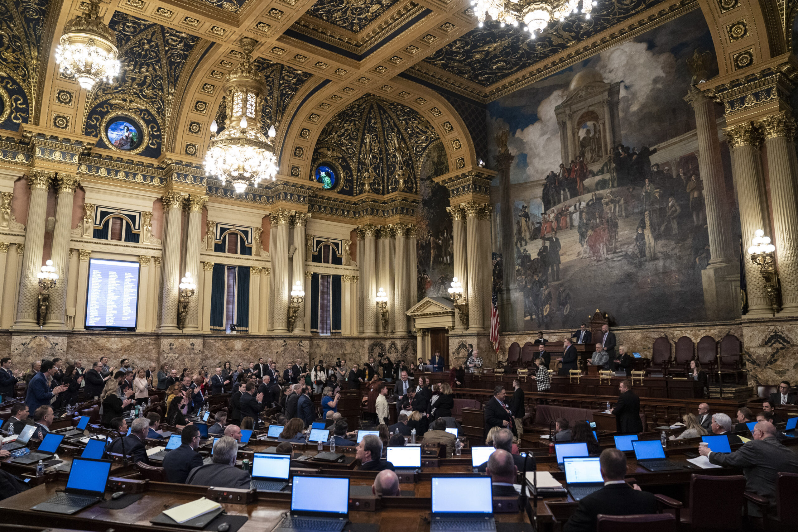 FILE - The Pennsylvania House of Representatives in session at the Pennsylvania Capitol in Harrisbu...