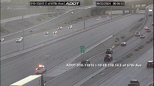 Interstate 10 eastbound was closed at Loop 202 South Mountain Freeway in Phoenix after a fatal cras...