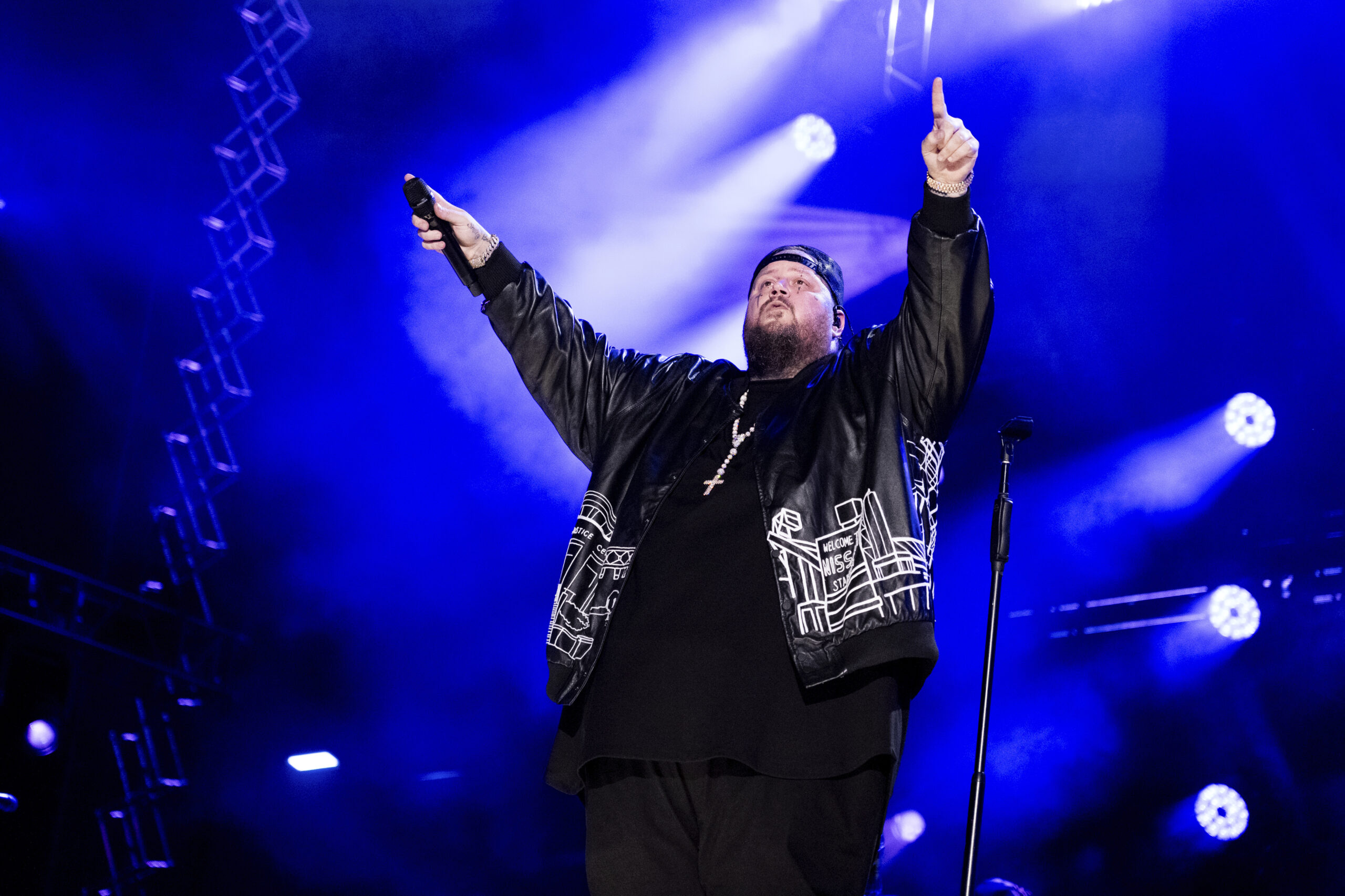 FILE - Jelly Roll performs during CMA Fest on Saturday, June 8, 2024, in Nashville, Tenn. (Photo by...