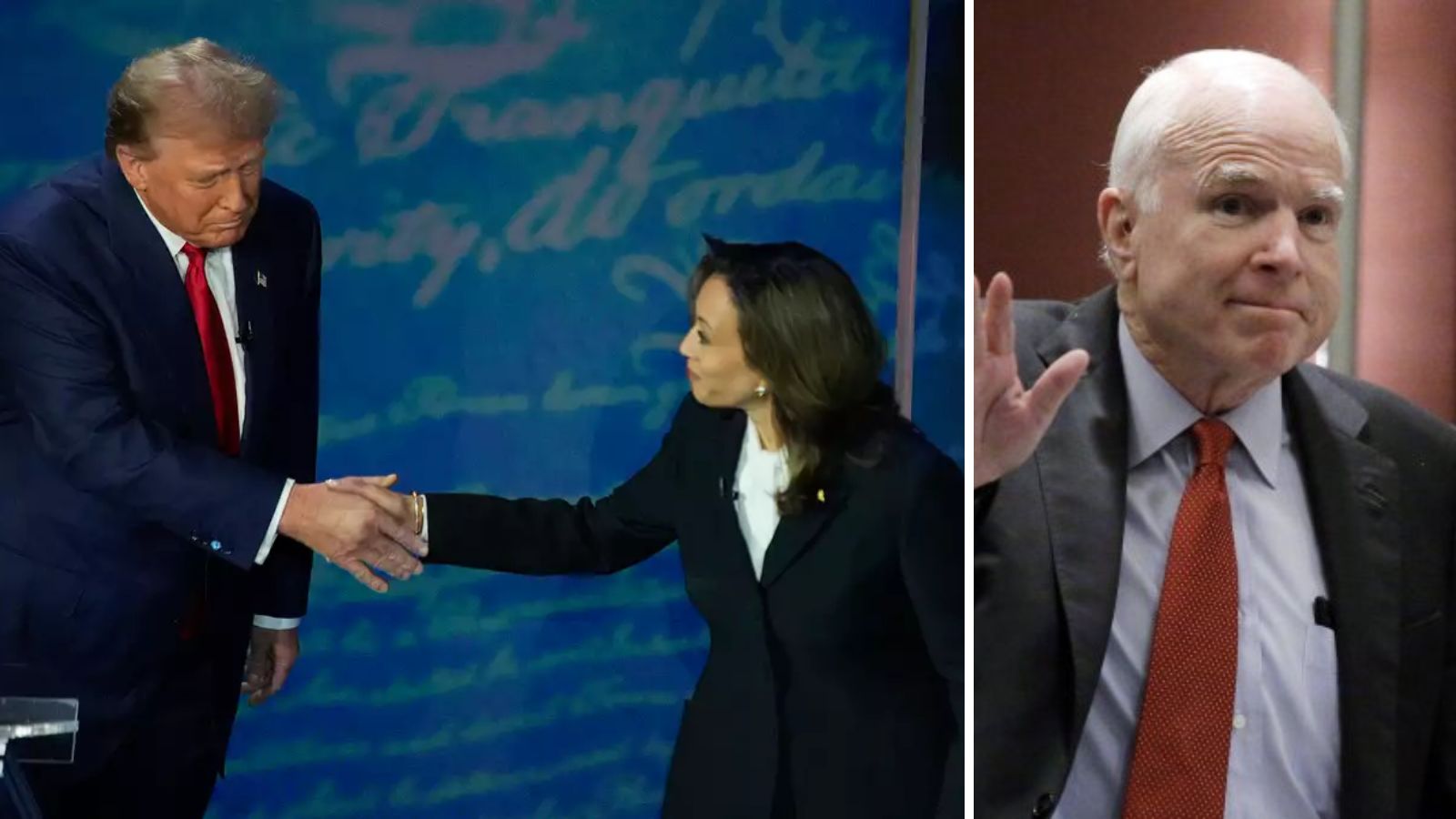 Presidential debate 2024: Harris and Trump mention McCain