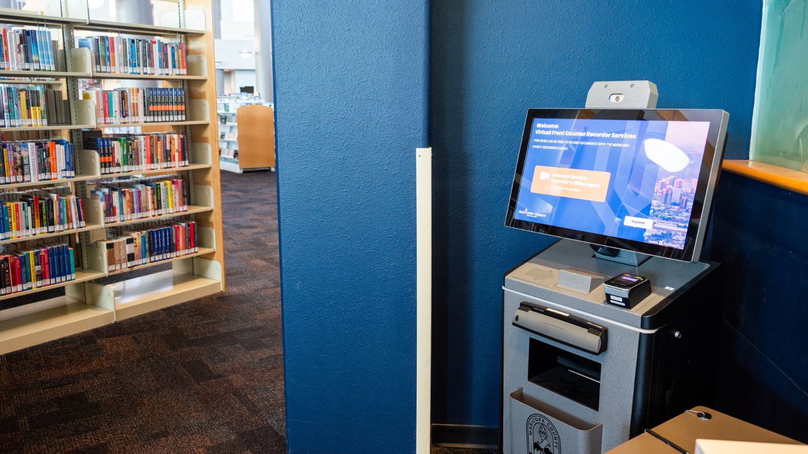 Gilbert library machine kiosk recorder's office...