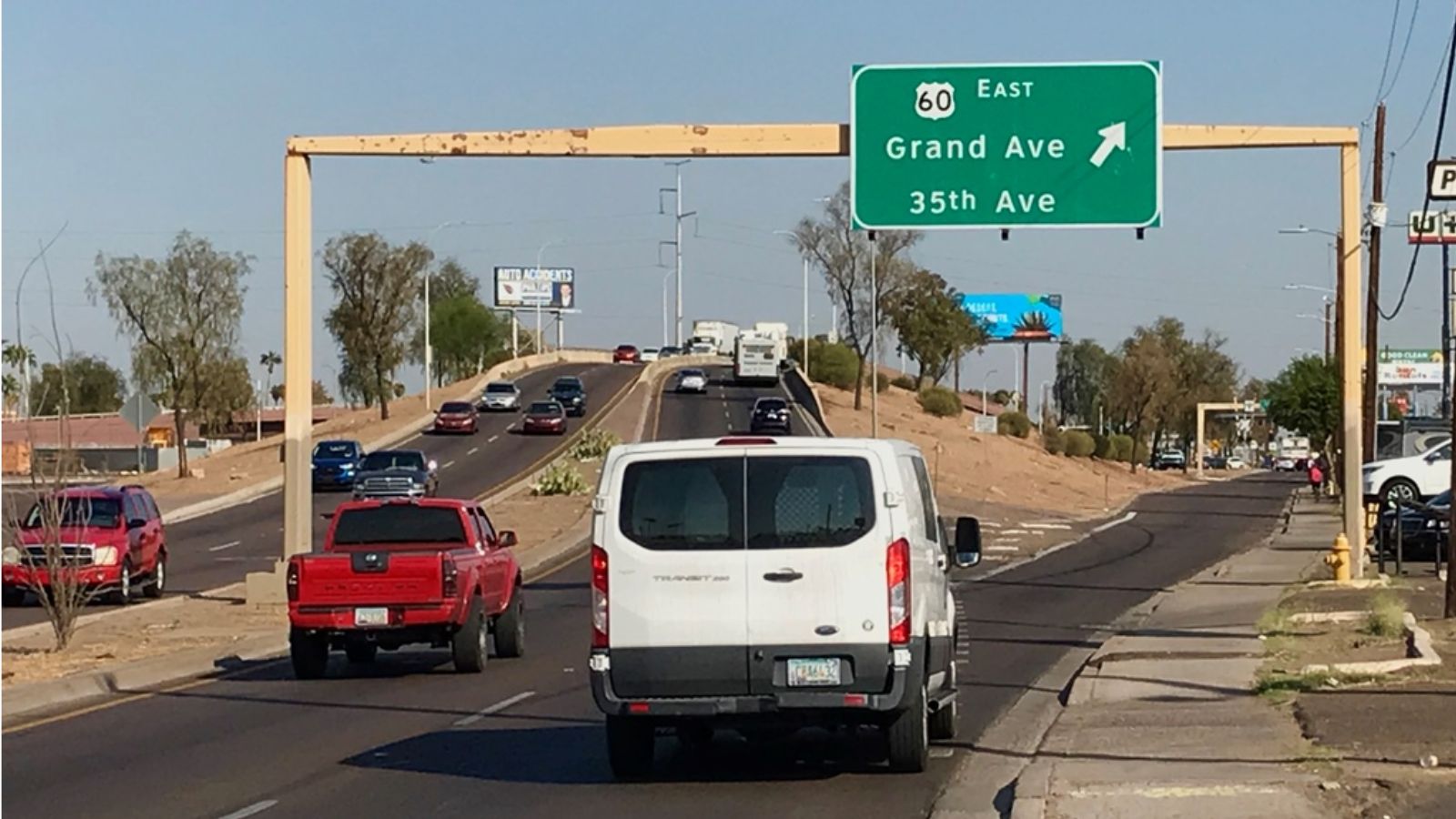 Grand Avenue in Peoria pedestrian bridge...