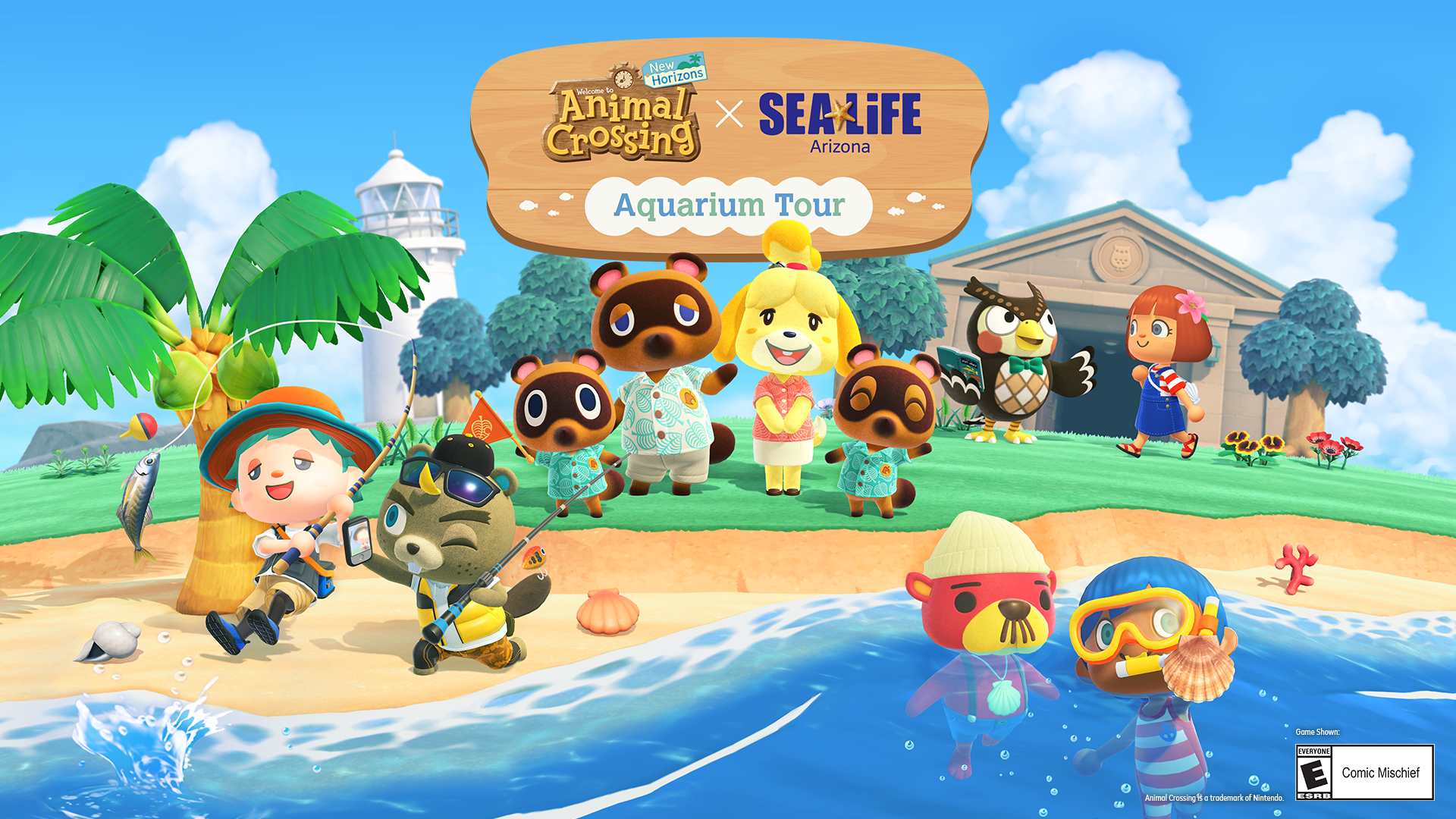 Animal Crossing: New Horizons National Aquarium Tour, an aquarium attraction based off the popular...