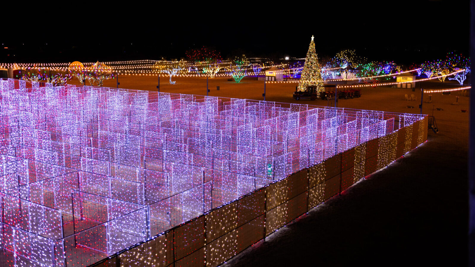 Candy cane maze at Desert Farm Lights...