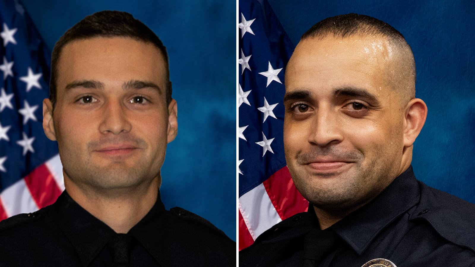 Phoenix officers injured: Zane Coolidge, left, and Matthew Haney...