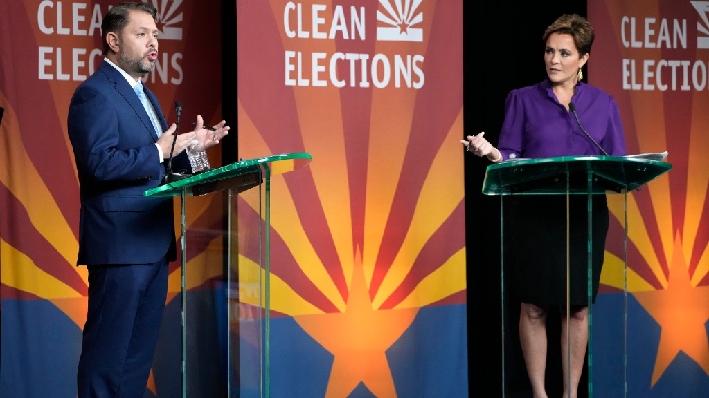 Arizona US Senate debate Gallego, Lake spar on border, more