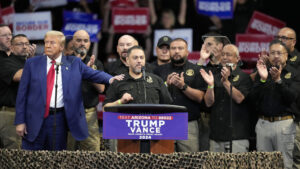 Republican presidential nominee Donald Trump focuses on border at rally in Prescott Valley