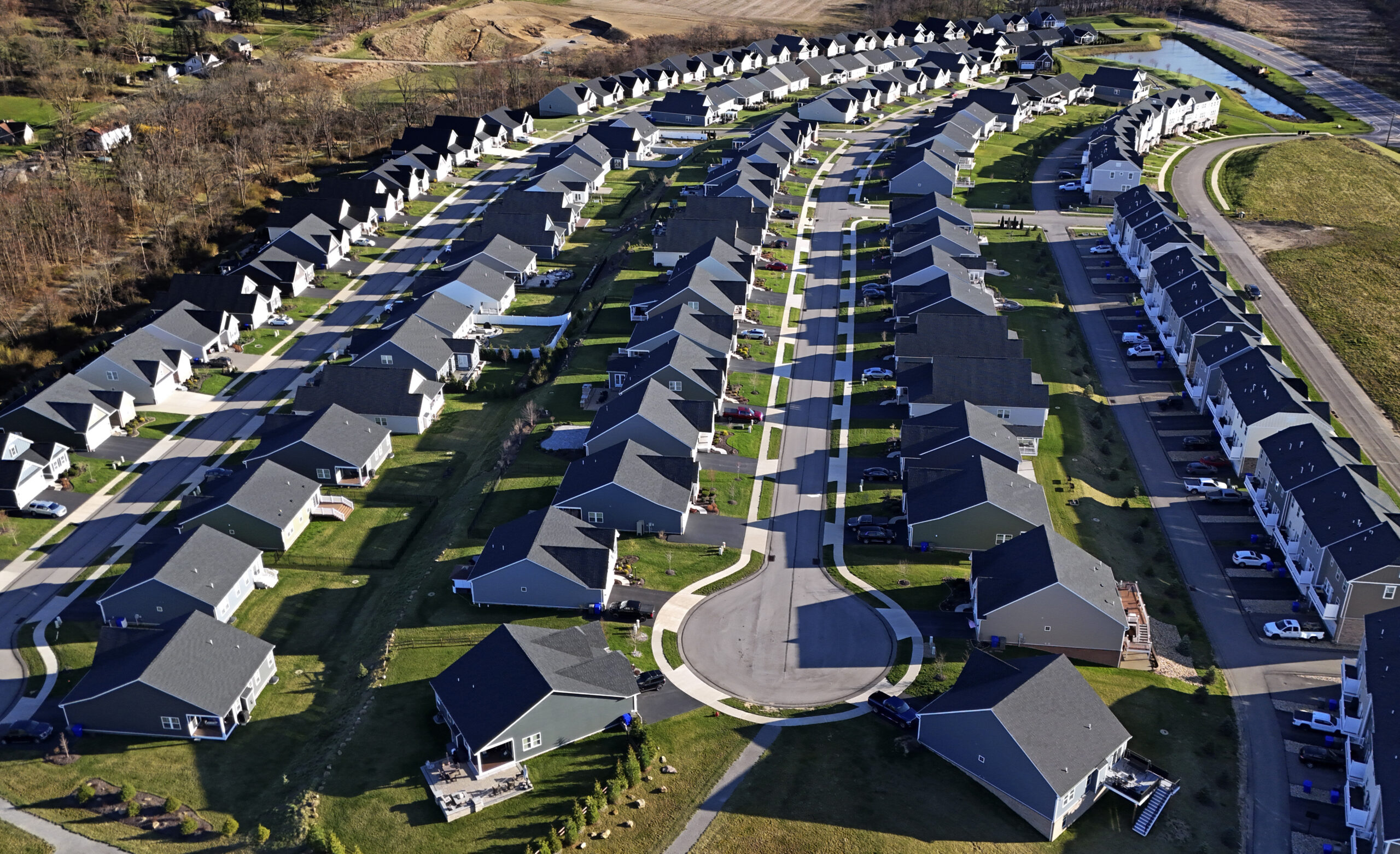 FILE - A housing development in Middlesex, Pa., is shown on March 29, 2024. (AP Photo/Gene J. Puska...