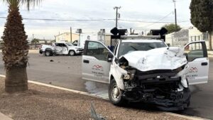 Man accused of crashing stolen city truck in Buckeye, assaulting officers