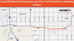 Eastbound Loop 202 on-ramp in Gilbert to close for 2 months due to scheduled roadwork