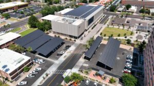 Mesa Library installing solar panel canopies to generate energy, provide shaded parking