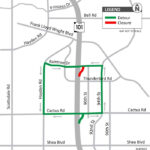 Loop101NBoffRampAtRaintreeClosureDetourRoutesFeb2025