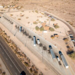Truck parking at rest area