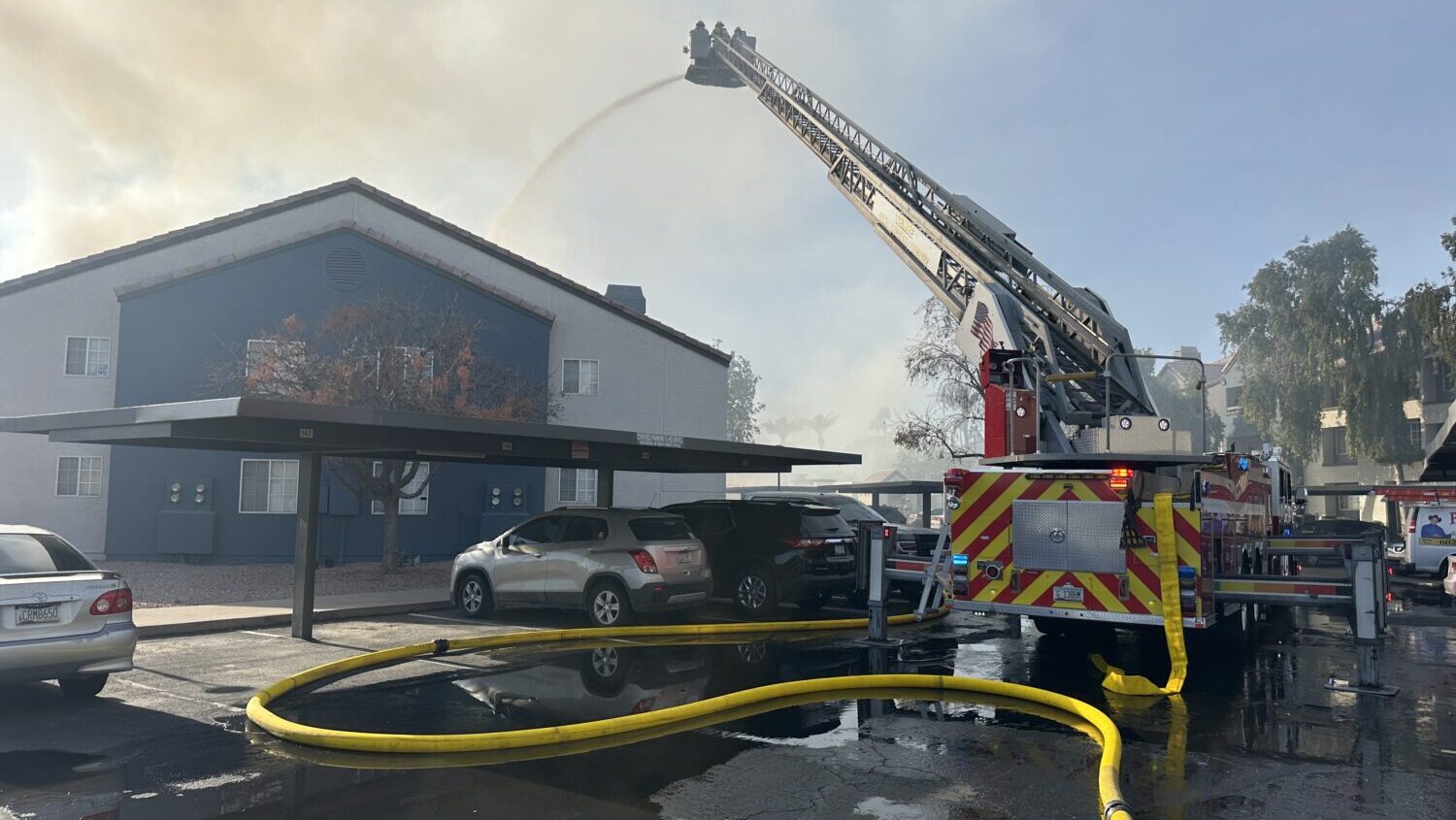Ahwatukee apartment building fire...