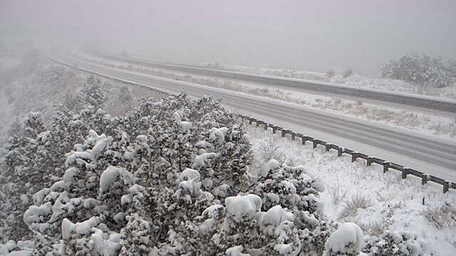Snow closure on route to Flagstaff...