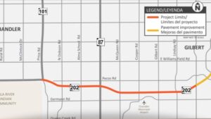 WB Loop 202 Santan Freeway on-ramp in Gilbert to close for 2 months due to scheduled roadwork