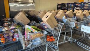 For 1st time, St. Mary’s Food Bank distributes turkeys and hams for Easter