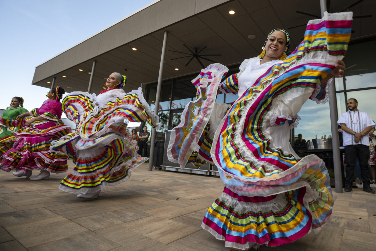 FILE - Folklorico dancers from the group Viva Mexico perform their routine during a Cinco de Mayo c...