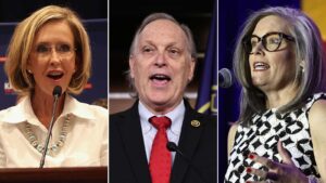 New poll shows Arizona Gov. Katie Hobbs with slim head-to-head leads over top 2 GOP hopefuls