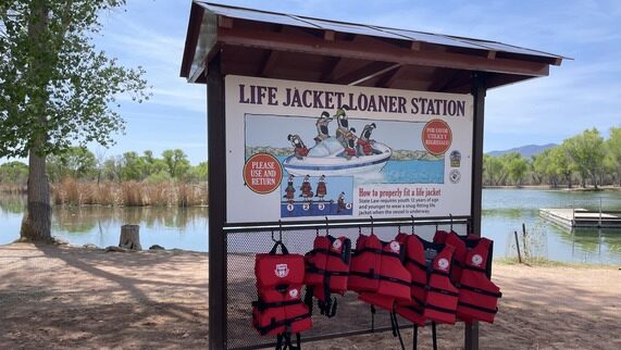 life jacket Arizona Game and Fish Department water safety exchange old for new...