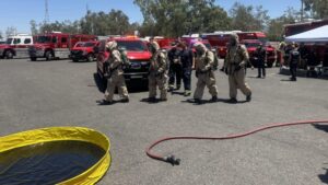 Hazmat crews respond to a chemical spill in west Phoenix